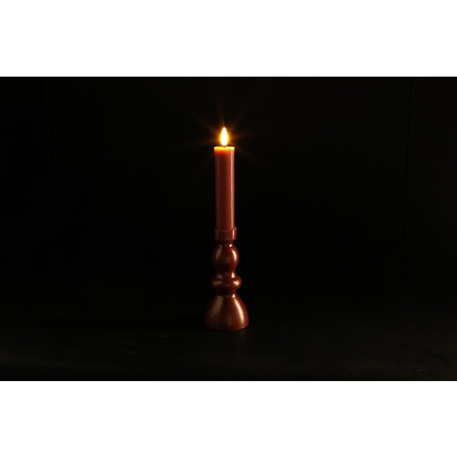 Countryfield Kandelaar en kaars Nuala LED L roze