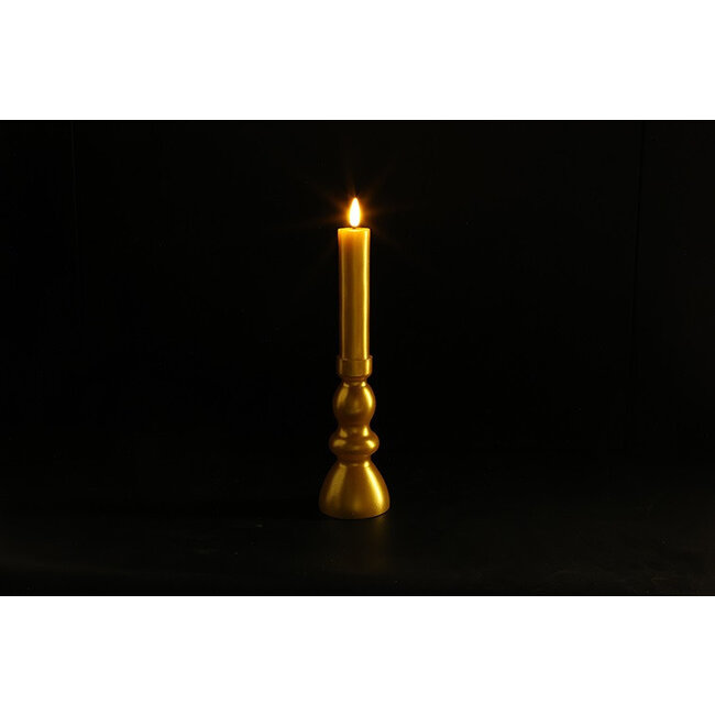 Countryfield Kandelaar en kaars Nuala LED L goud