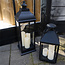 Countryfield Lantaarn met 3xLED kaars Toulon zwart / wit