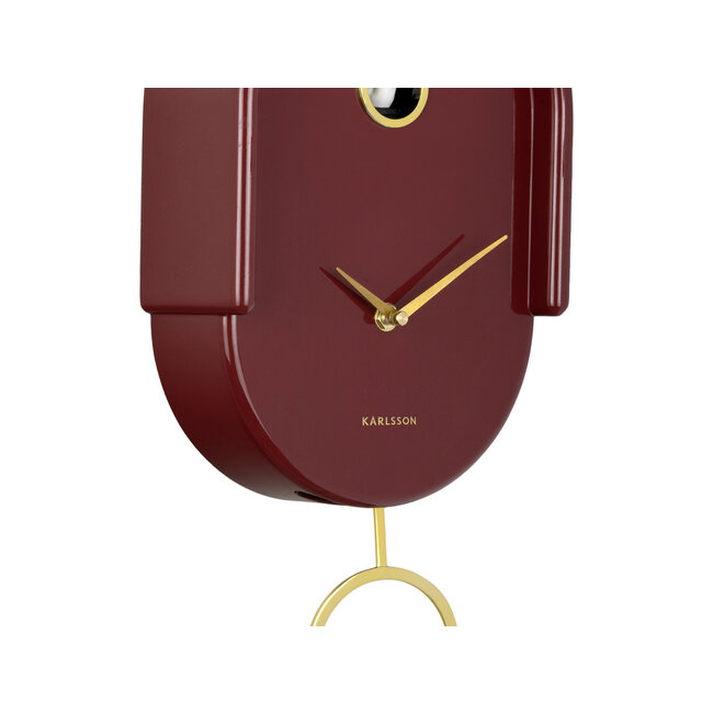 Karlsson Wandklok Tweet burgundy