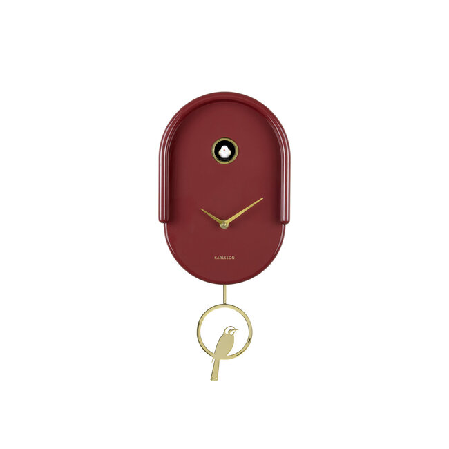 Karlsson Wandklok Tweet burgundy