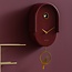 Karlsson Wandklok Tweet burgundy