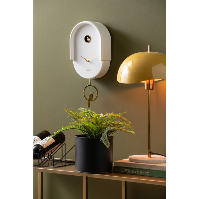 Karlsson Wandklok Tweet wit