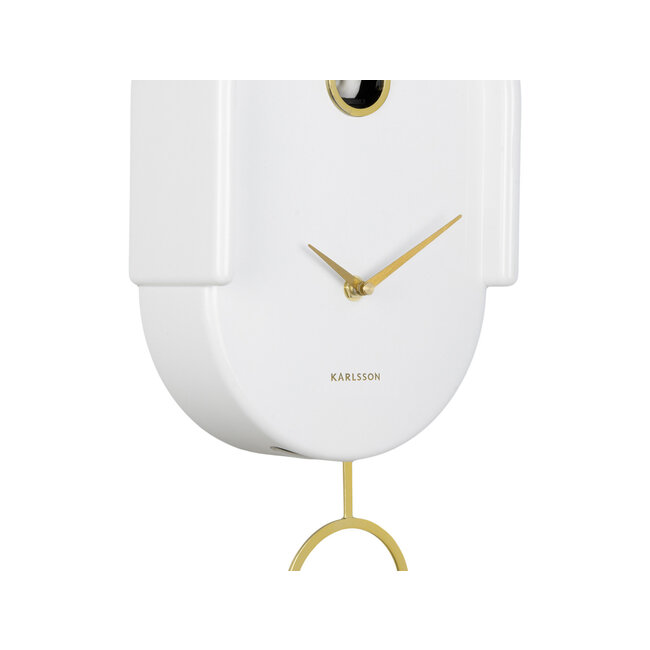 Karlsson Wandklok Tweet wit