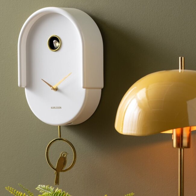 Karlsson Wandklok Tweet wit