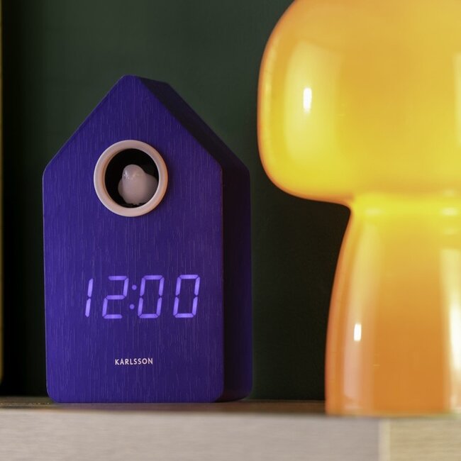 Karlsson Wekker Cuckoo LED kobalt blauw
