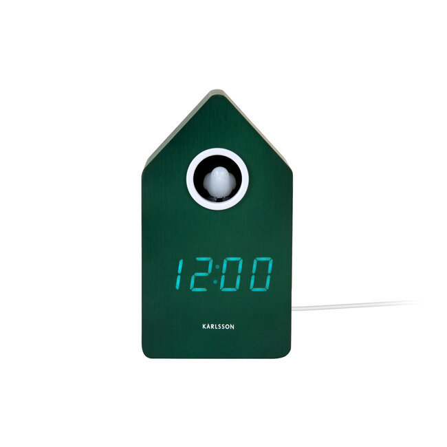 Karlsson Wekker Cuckoo LED retro groen