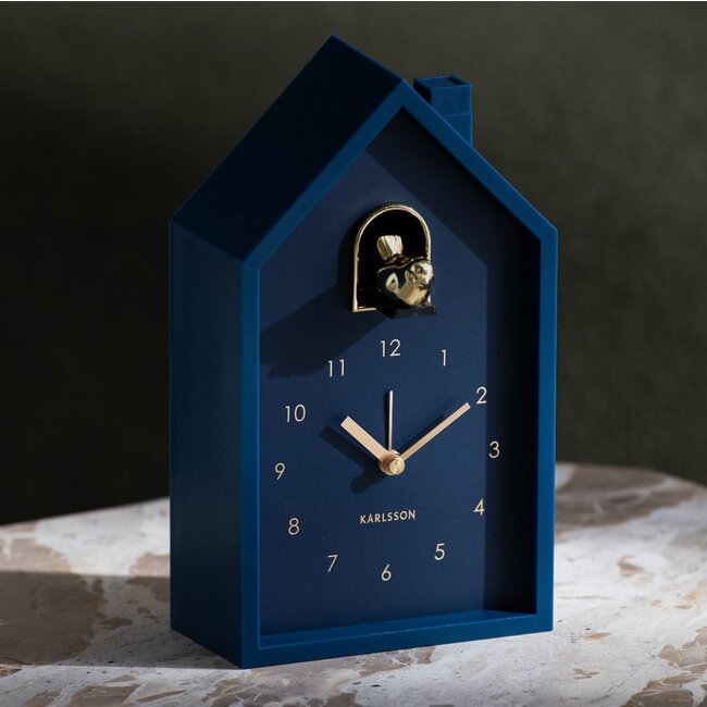 Karlsson Wekker Modern Cuckoo Oro donkerblauw
