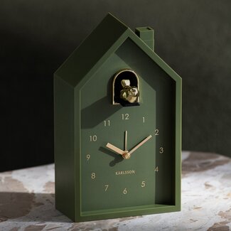 Karlsson Wekker Modern Cuckoo Oro luxury groen