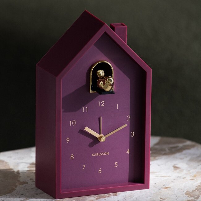 Karlsson Wekker Modern Cuckoo Oro donker mauve
