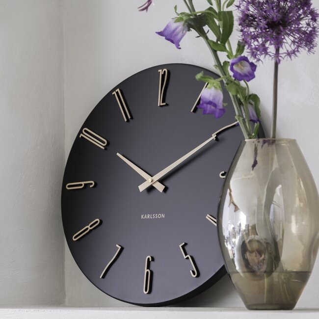Karlsson Wandklok Esmerado zwart