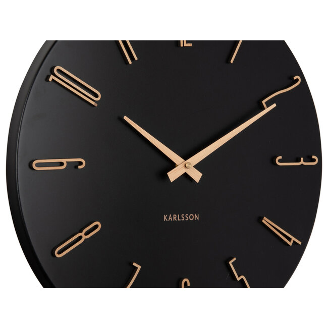 Karlsson Wandklok Esmerado zwart