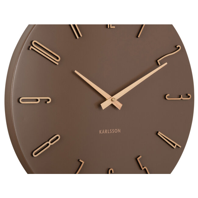 Karlsson Wandklok Esmerado mocca bruin