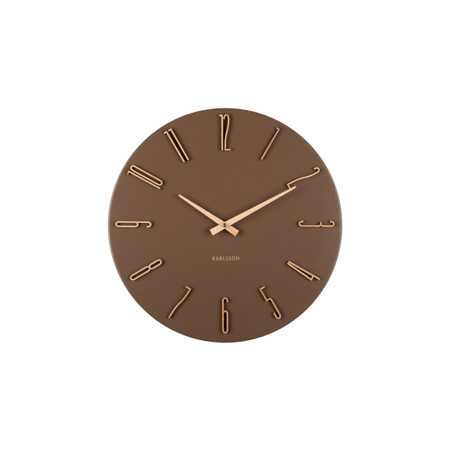 Karlsson Wandklok Esmerado mocca bruin