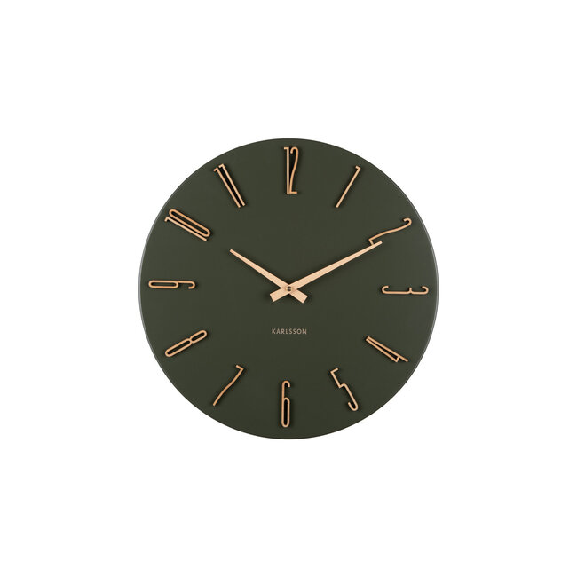 Karlsson Wandklok Esmerado luxury groen