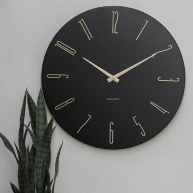 Karlsson Wandklok Esmerado groot zwart