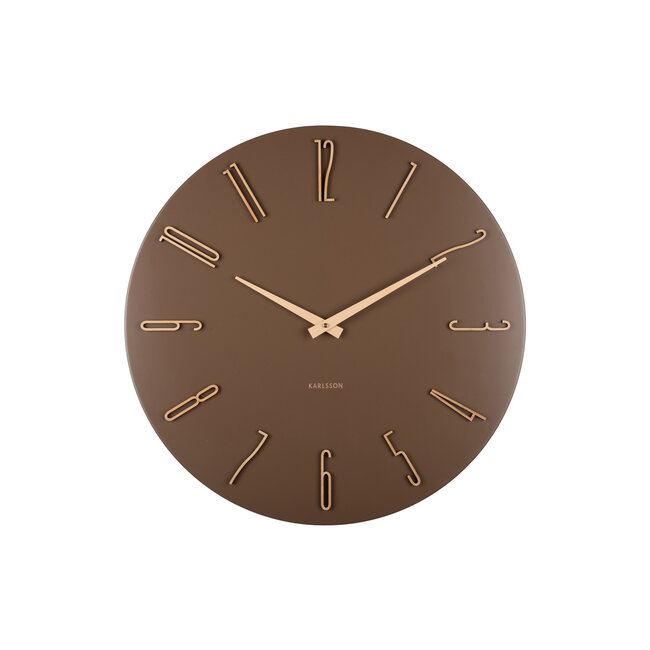 Karlsson Wandklok Esmerado groot mocca bruin