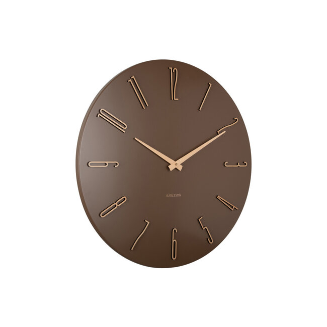 Karlsson Wandklok Esmerado groot mocca bruin
