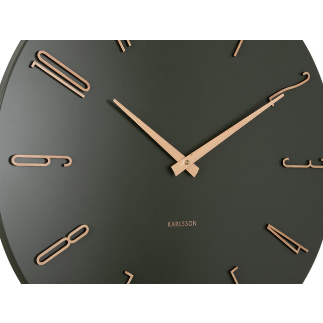 Karlsson Wandklok Esmerado groot luxury groen