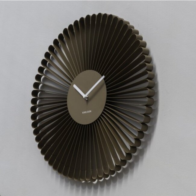 Karlsson Wandklok Cascara mocca bruin