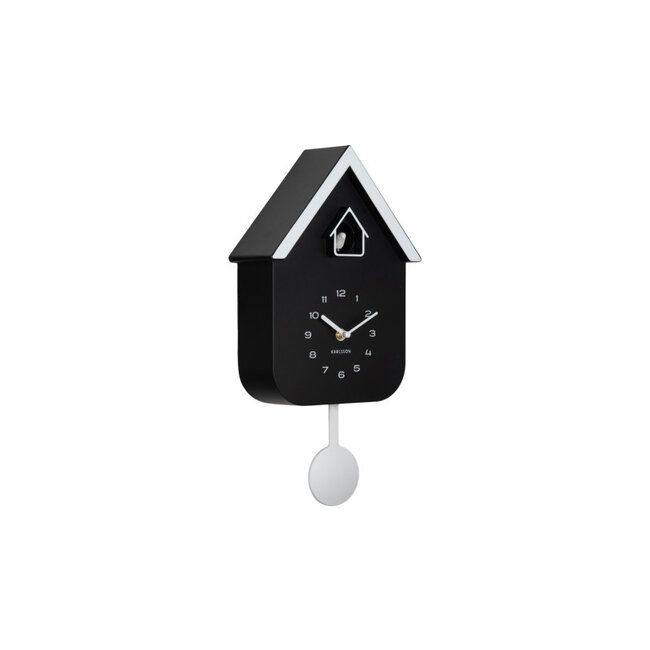Karlsson Wandklok Dupla Color Cuckoo zwart met  wit