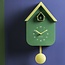 Karlsson Wandklok Dupla Color Cuckoo retro groen met zacht geel