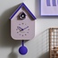 Karlsson Wandklok Dupla Color Cuckoo zachtroze met kobalt blauw