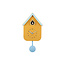 Karlsson Wandklok Dupla Color Cuckoo mango geel met zacht blauw