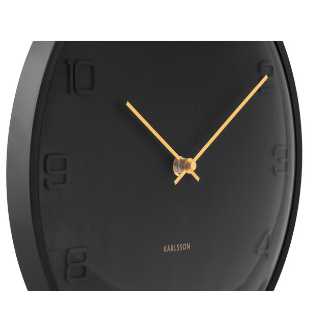 Karlsson Wandklok Fuerte Dome zwart