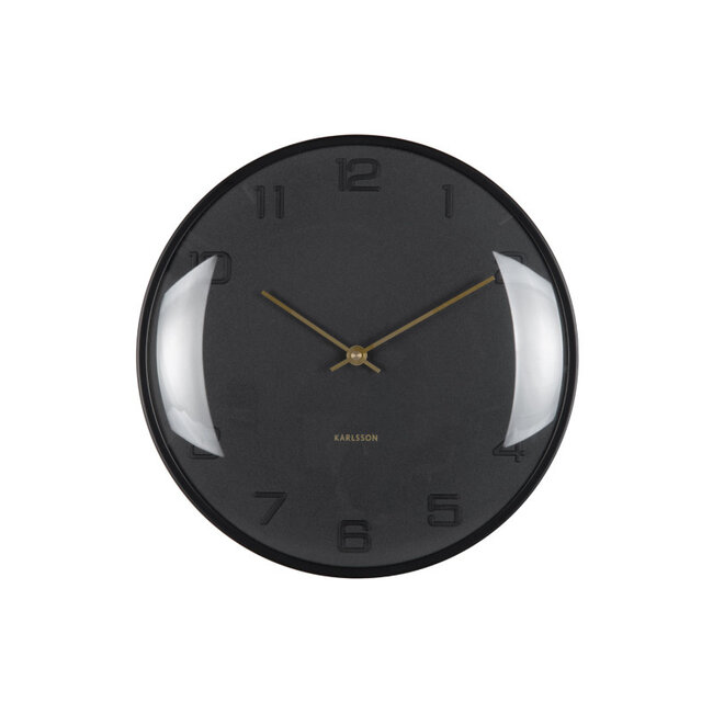 Karlsson Wandklok Fuerte Dome zwart