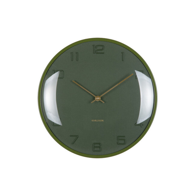 Karlsson Wandklok Fuerte Dome luxury groen