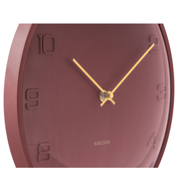 Karlsson Wandklok Fuerte Dome burgundy rood