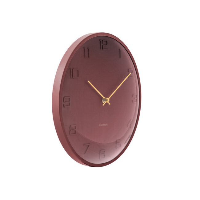 Karlsson Wandklok Fuerte Dome burgundy rood