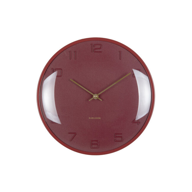 Karlsson Wandklok Fuerte Dome burgundy rood