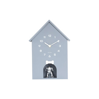 Karlsson Wandklok Garding Doggy cool grijs