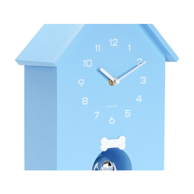 Karlsson Wandklok Garding Doggy zacht blauw