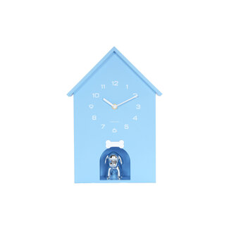 Karlsson Wandklok Garding Doggy zacht blauw
