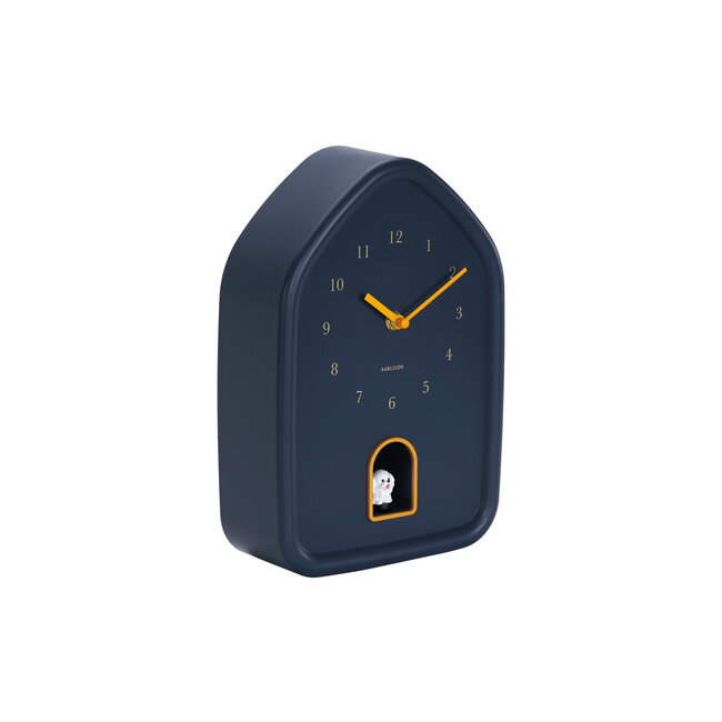 Karlsson Wandklok Modern Doggy donkerblauw