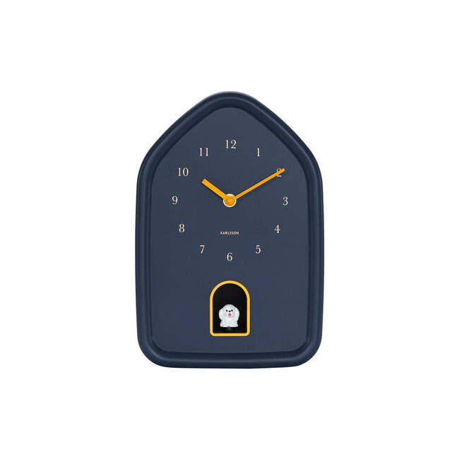 Karlsson Wandklok Modern Doggy donkerblauw
