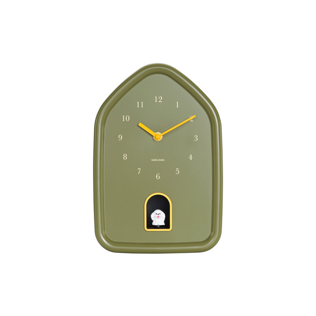 Karlsson Wandklok Modern Doggy luxury groen