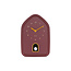 Karlsson Wandklok Modern Doggy burgundy rood