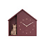Karlsson Wandklok Sitting Cat burgundy rood