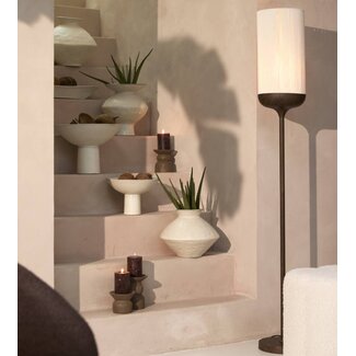 Light en Living Vloerlamp Ø23x159 cm DANIA hout print d bruin+touw crème