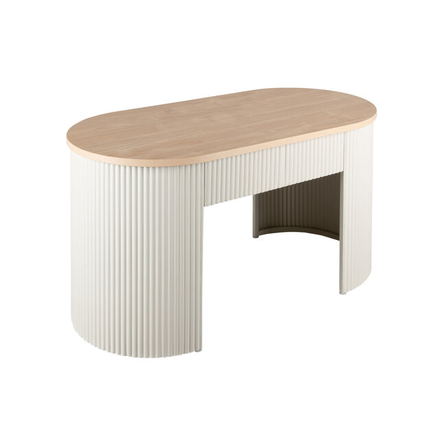 Leitmotiv Salontafel Estriado zacht warm grijs