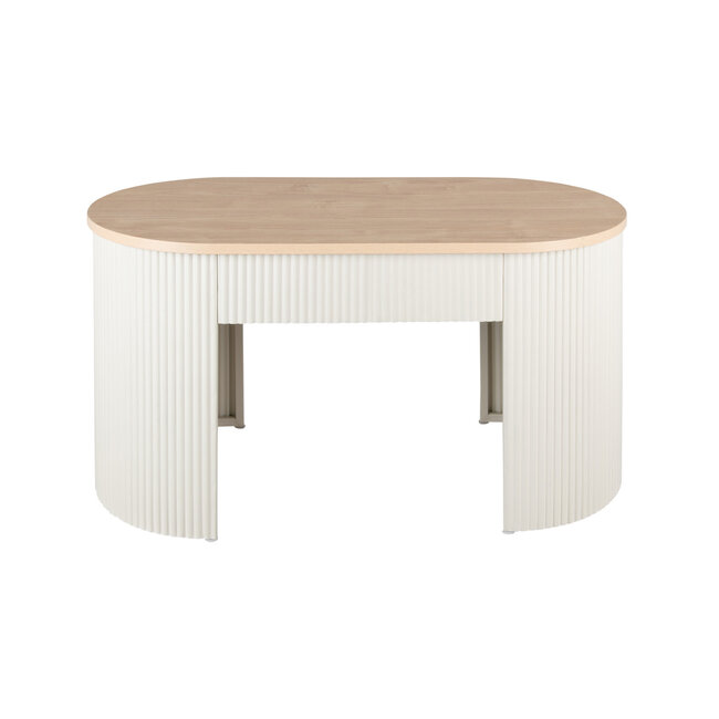 Leitmotiv Salontafel Estriado zacht warm grijs