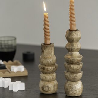 Present Time Kandelaar Formado Klein mangohout naturel