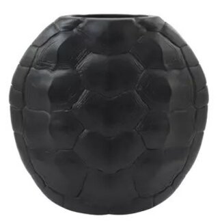 Light en Living Vaas deco  TURTLE mat zwart 40 cm hoog