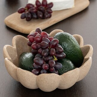 Present Time Schaal Flor groot zacht bruin