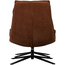 Woood Draaifauteuil Kube met hocker bruin