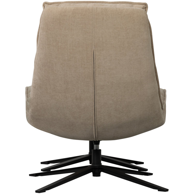 Woood Draaifauteuil Kube met hocker naturel